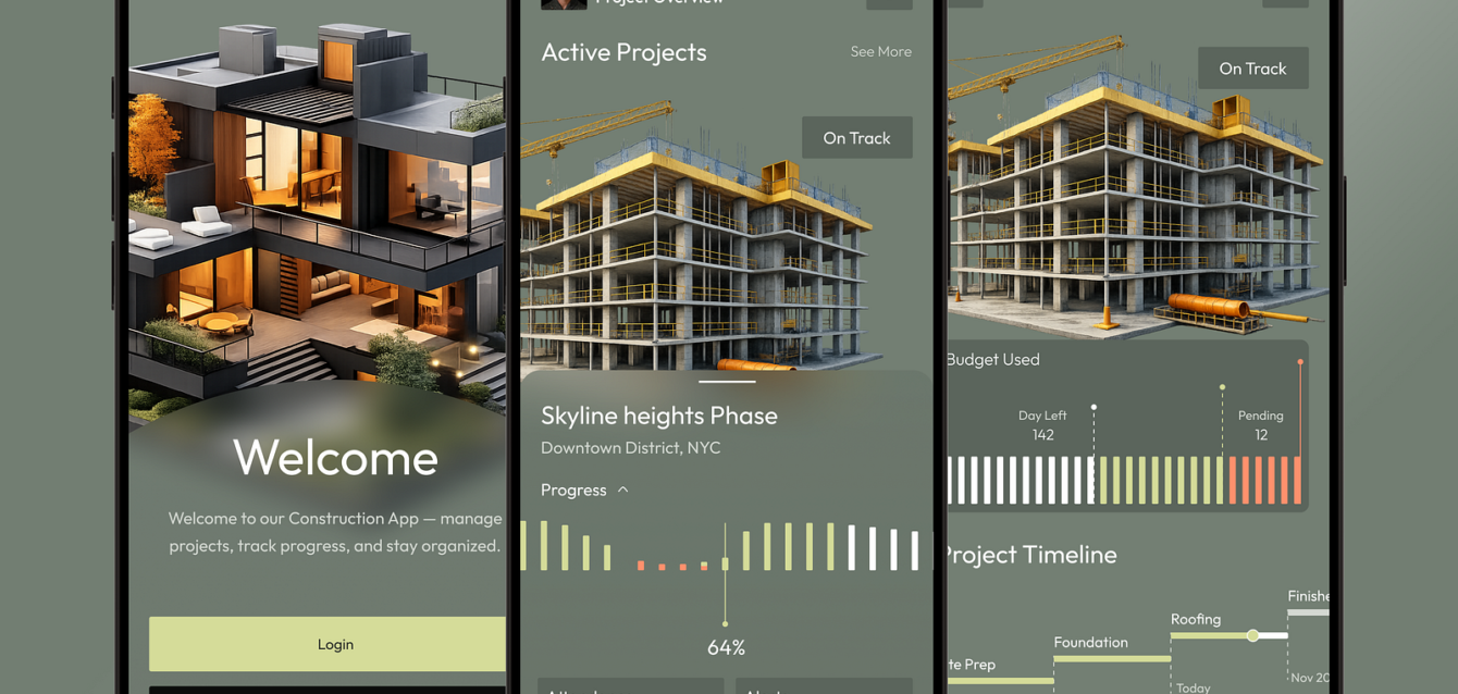 Construction App UI Construction App UI